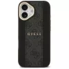 Guess - Keménytok 4G Csíkos MagSafe (GUHMP17SPG4SEMCK) - iPhone 17 - Fekete