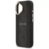 Guess - Keménytok 4G Csíkos MagSafe (GUHMP17SPG4SEMCK) - iPhone 17 - Fekete