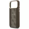 Guess - Keménytok 4G Csíkos MagSafe (GUHMP17LPG4SEMCW) - iPhone 17 Pro - Barna