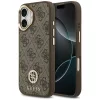 Guess - Keménytok 4G Strassz Logó MagSafe (GUHMP17SP4GRMDEW) - iPhone 17 - Barna
