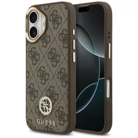   Guess - Keménytok 4G Strassz Logó MagSafe (GUHMP17SP4GRMDEW) - iPhone 17 - Barna