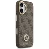 Guess - Keménytok 4G Strassz Logó MagSafe (GUHMP17SP4GRMDEW) - iPhone 17 - Barna