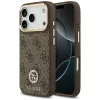 Guess - Keménytok 4G Strassz Logó MagSafe (GUHMP17LP4GRMDEW) - iPhone 17 Pro - Barna
