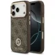 Guess - Keménytok 4G Strassz Logó MagSafe (GUHMP17LP4GRMDEW) - iPhone 17 Pro - Barna