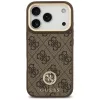 Guess - Keménytok 4G Strassz Logó MagSafe (GUHMP17LP4GRMDEW) - iPhone 17 Pro - Barna