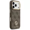 Guess - Keménytok 4G Strassz Logó MagSafe (GUHMP17LP4GRMDEW) - iPhone 17 Pro - Barna