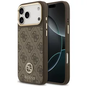   Guess - Keménytok 4G Strassz Logó MagSafe (GUHMP17XP4GRMDEW) - iPhone 17 Pro Max - Barna
