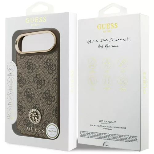 Guess - 4G Strassz Logó MagSafe (GUHMP17MP4GRMDEW) - iPhone 17 Air - Barna