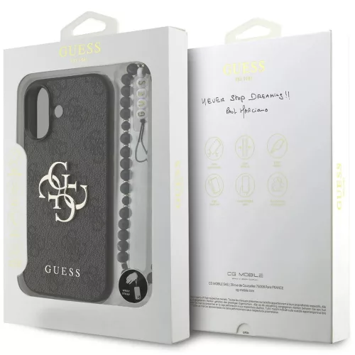 Guess - Hardcase 4G Classic Logo with Strap (GUHCP17SP4GMGSK) - iPhone 17 - Black