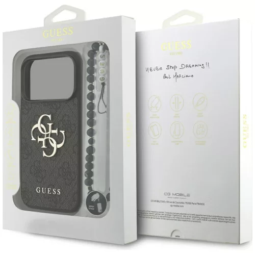 Guess - Hardcase 4G Classic Logo with Strap (GUHCP17LP4GMGSK) - iPhone 17 Pro - Black