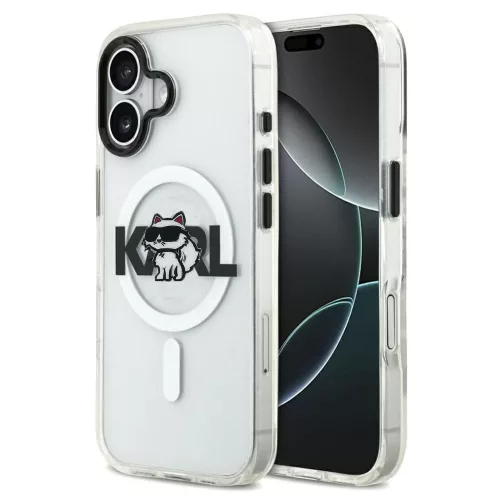 Karl Lagerfeld - IML Choupette Sketch Logo MagSafe (KLHMP17SHGCHGKBT) - iPhone 17 - Clear