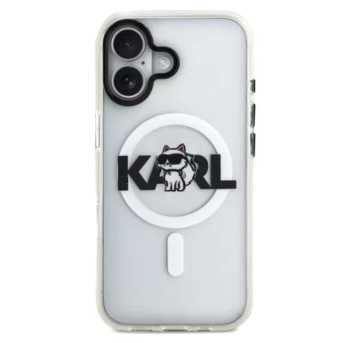 Karl Lagerfeld - IML Choupette Sketch Logo MagSafe (KLHMP17SHGCHGKBT) - iPhone 17 - Clear