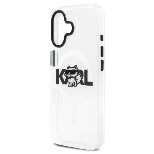 Karl Lagerfeld - IML Choupette Sketch Logo MagSafe (KLHMP17SHGCHGKBT) - iPhone 17 - Clear