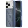 Guess - Keménytok 4G Csíkos MagSafe (GUHMP17LPG4SEMCB) - iPhone 17 Pro - Kék