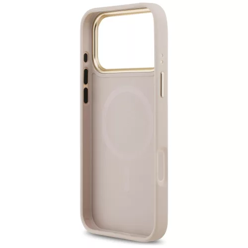 Guess - Keménytok 4G Csíkos MagSafe (GUHMP17XPG4SEMCP) - iPhone 17 Pro Max - Rózsaszín