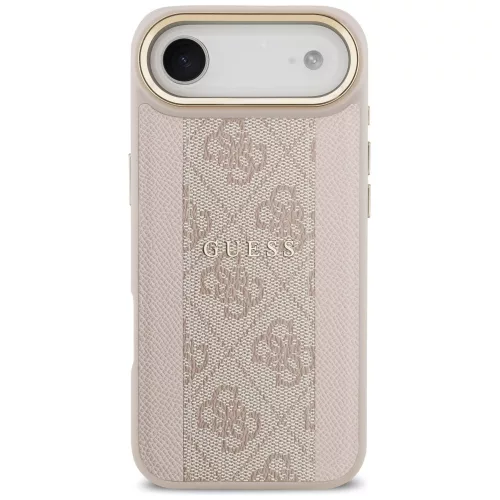 Guess - Keménytok 4G Csíkos MagSafe (GUHMP17MPG4SEMCP) - iPhone 17 Air - Rózsaszín