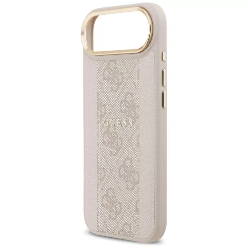 Guess - Keménytok 4G Csíkos MagSafe (GUHMP17MPG4SEMCP) - iPhone 17 Air - Rózsaszín