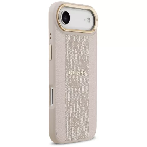 Guess - Keménytok 4G Csíkos MagSafe (GUHMP17MPG4SEMCP) - iPhone 17 Air - Rózsaszín