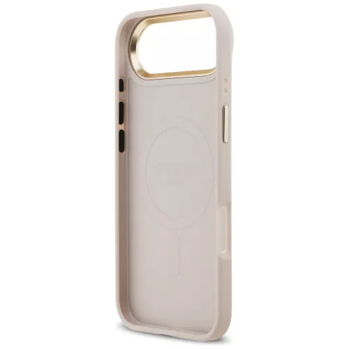 Guess - Keménytok 4G Csíkos MagSafe (GUHMP17MPG4SEMCP) - iPhone 17 Air - Rózsaszín
