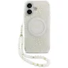 Guess - IML Virágos Gyöngypánttal MagSafe (GUHMP17SHCPOFPH) - iPhone 17 - Fehér