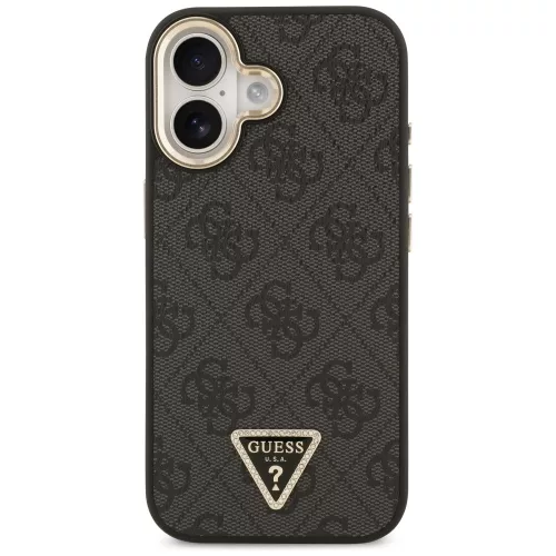Guess - Keménytok 4G Háromszög Logó MagSafe (GUHMP17SP4GTDGMK) - iPhone 17 - Fekete
