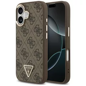   Guess - Keménytok 4G Háromszög Logó MagSafe (GUHMP17SP4GTDGMW) - iPhone 17 - Barna
