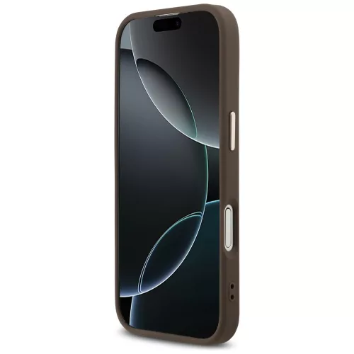Guess - Keménytok 4G Háromszög Logó MagSafe (GUHMP17SP4GTDGMW) - iPhone 17 - Barna