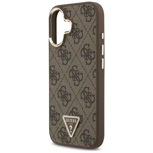 Guess - Keménytok 4G Háromszög Logó MagSafe (GUHMP17SP4GTDGMW) - iPhone 17 - Barna