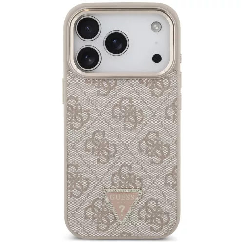 Guess - Keménytok 4G Háromszög Logó MagSafe (GUHMP17LP4GTDGMP) - iPhone 17 Pro - Rózsaszín