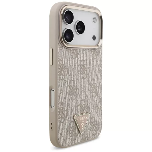 Guess - Keménytok 4G Háromszög Logó MagSafe (GUHMP17LP4GTDGMP) - iPhone 17 Pro - Rózsaszín