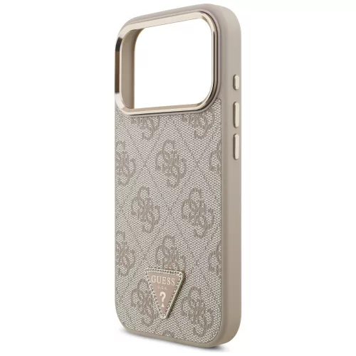 Guess - Keménytok 4G Háromszög Logó MagSafe (GUHMP17LP4GTDGMP) - iPhone 17 Pro - Rózsaszín
