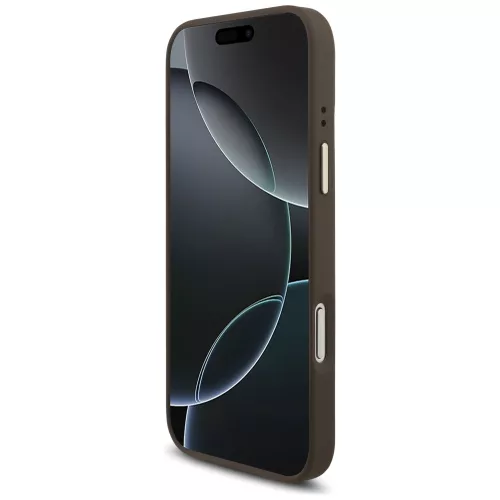 Guess - Keménytok 4G Háromszög Logó MagSafe (GUHMP17LP4GTDGMW) - iPhone 17 Pro - Barna