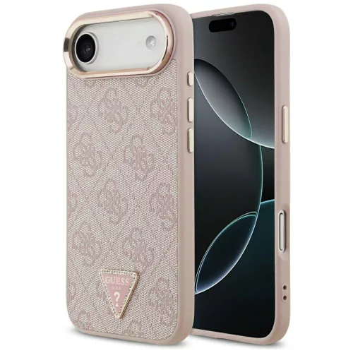 Guess - Keménytok 4G Háromszög Logó MagSafe (GUHMP17MP4GTDGMP) - iPhone 17 Air - Rózsaszín