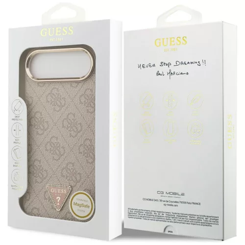 Guess - Keménytok 4G Háromszög Logó MagSafe (GUHMP17MP4GTDGMP) - iPhone 17 Air - Rózsaszín