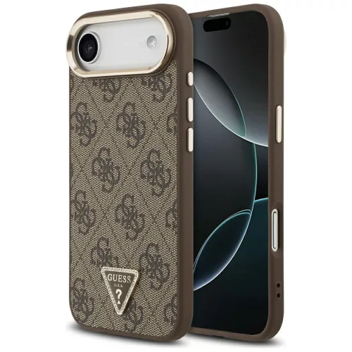 Guess - Keménytok 4G Háromszög Logó (GUHMP17MP4GTDGMW) - iPhone 17 Air - Barna