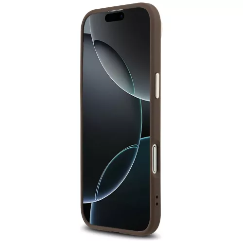Guess - Keménytok 4G Háromszög Logó (GUHMP17MP4GTDGMW) - iPhone 17 Air - Barna