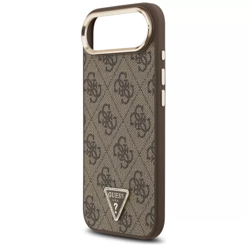 Guess - Keménytok 4G Háromszög Logó (GUHMP17MP4GTDGMW) - iPhone 17 Air - Barna
