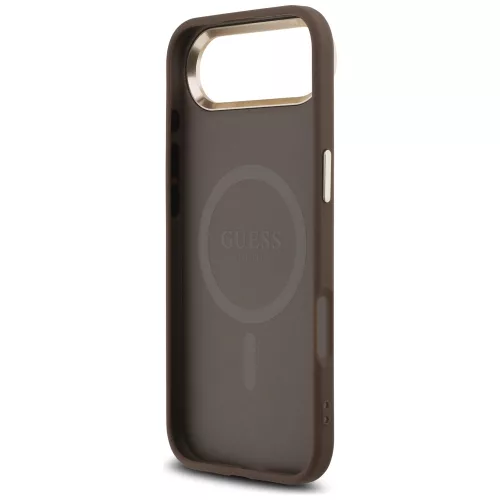 Guess - Keménytok 4G Háromszög Logó (GUHMP17MP4GTDGMW) - iPhone 17 Air - Barna