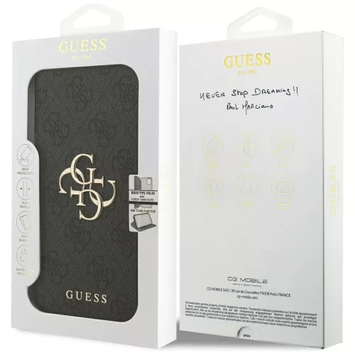 Guess - Kinyitható 4G Fém Logó (GUBKP17X4GMGGR) - iPhone 17 Pro Max - Fekete