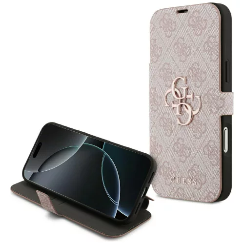 Guess - Kinyitható 4G Fém Logó (GUBKP17X4GMGPI) - iPhone 17 Pro Max - Rózsaszín