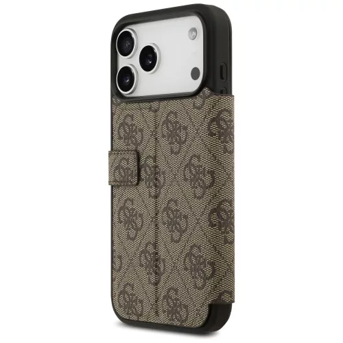 Guess - Kinyitható 4G Fém Logó (GUBKP17X4GMGBR) - iPhone 17 Pro Max - Barna