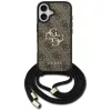 Guess - Keménytok 4G Keresztpántos Nagy Logó Zsinóros Pánttal (GUHCP17SP4GMGCRW) - iPhone 17 - Barna