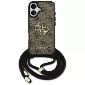   Guess - Keménytok 4G Keresztpántos Nagy Logó Zsinóros Pánttal (GUHCP17SP4GMGCRW) - iPhone 17 - Barna