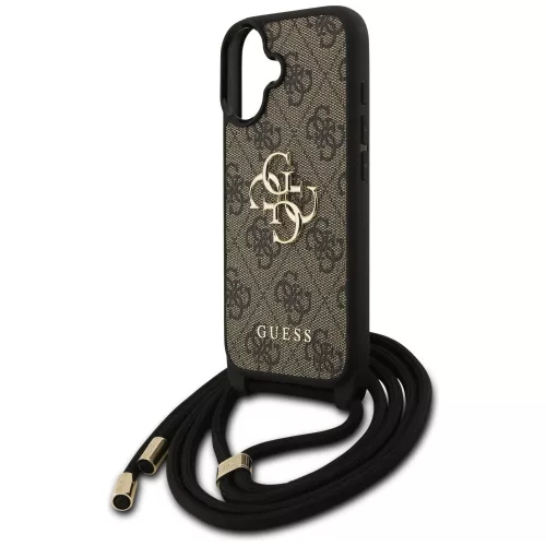 Guess - Keménytok 4G Keresztpántos Nagy Logó Zsinóros Pánttal (GUHCP17SP4GMGCRW) - iPhone 17 - Barna