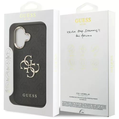 Guess - Keménytok Nagy 4G Klasszikus Logó (GUHCP17S4GMGCGR) - iPhone 17 - Fekete