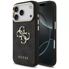   Guess - Keménytok Nagy 4G Logó Klasszikus (GUHCP17L4GMGCGR) - iPhone 17 Pro - Fekete