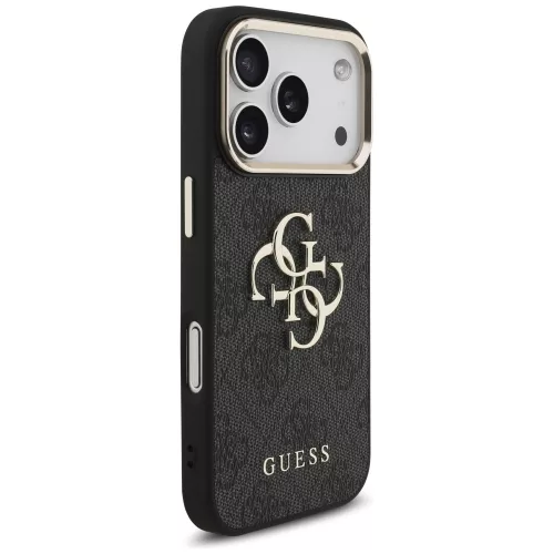 Guess - Keménytok Nagy 4G Logó Klasszikus (GUHCP17L4GMGCGR) - iPhone 17 Pro - Fekete