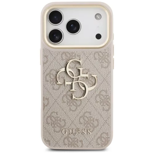 Guess - Keménytok Nagy 4G Klasszikus Logó (GUHCP17L4GMGCPI) - iPhone 17 Pro - Rózsaszín