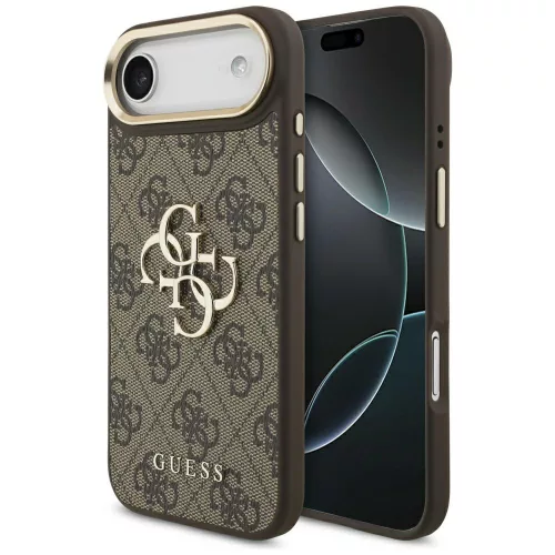 Guess - Keménytok Nagy 4G Klasszikus Logó (GUHCP17M4GMGCBR) - iPhone 17 Air - Barna