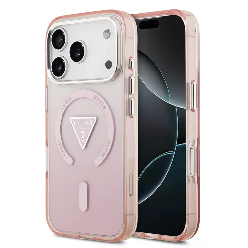 Guess - IML Átmenetes Háromszög Logó MagSafe (GUHMP17LHGTMLCGP) - iPhone 17 Pro - Rózsaszín